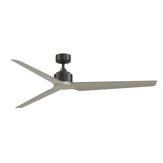 Fanimation TriAire Custom 72in 3-Blade Smart Ceiling Fan | Dark Bronze and Brushed Nickel Composite | Covered Patio & Living | Model FPD8515DZW-72BNW