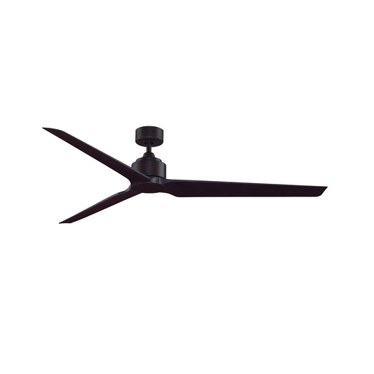 Fanimation TriAire Custom 72in Ceiling Fan | Dark Bronze and Dark Walnut Blades | Covered Patio & Living Room | Model FPD8515DZW-72DWAW