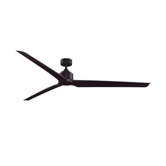 Fanimation TriAire Custom 84in 3-Blade Ceiling Fan | Modern Dark Bronze and Dark Walnut Composite Blades | Covered Patio | Model FPD8515DZW-84DWAW