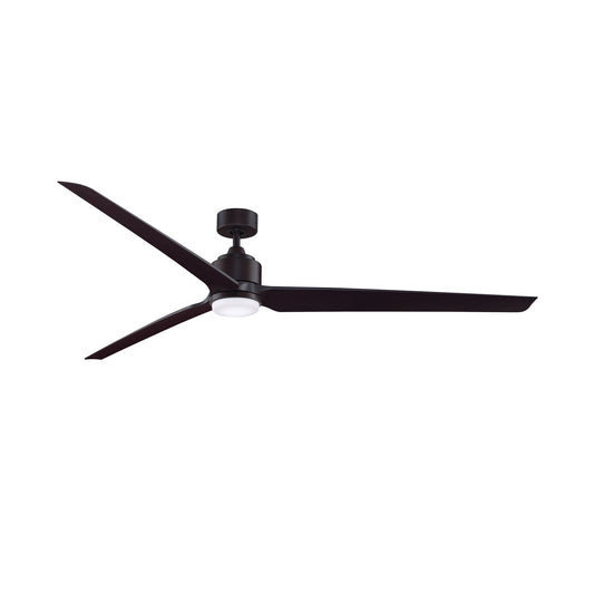 Fanimation TriAire Custom 84in 3-Light Ceiling Fan | Modern Dark Bronze and Dark Walnut Composite Blades | Covered Patio | Model FPD8515DZW-84DWAW-LK
