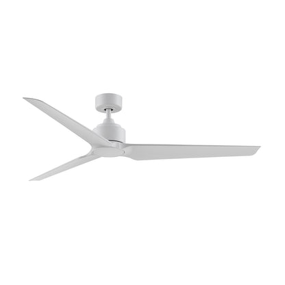 Fanimation TriAire Custom 64in Smart Ceiling Fan | Modern Matte White and Matte White Composite Blades | Indoor & Covered | Model FPD8515MWW-64MWW