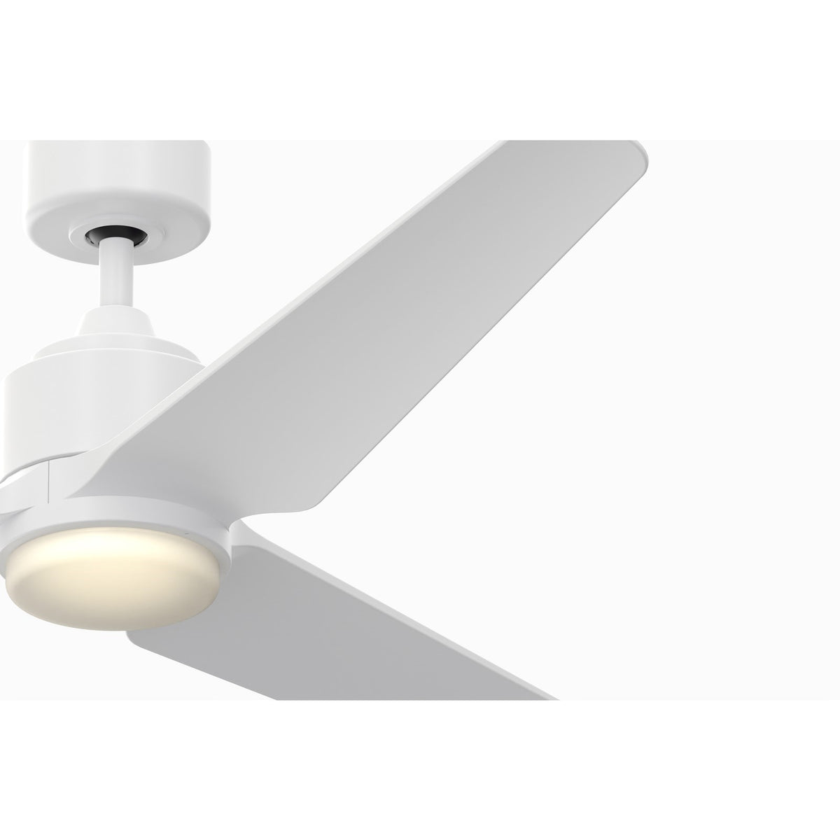 Fanimation TriAire Custom 64in 1-Light Smart Ceiling Fan | Modern Matte White and Opal Frosted Glass | Covered Patio | Model FPD8515MWW-64MWW-LK