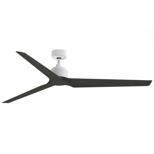 Fanimation TriAire Custom 72in 3-Blade Ceiling Fan | Matte White and Dark Walnut Composite | Indoor & Outdoor Wet Rated | Model FPD8515MWW-72DWAW