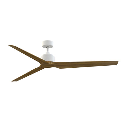 Fanimation TriAire Custom 72in 3-Blade Ceiling Fan | Matte White and Koa Composite | Indoor & Outdoor Wet Rated | Model FPD8515MWW-72KW