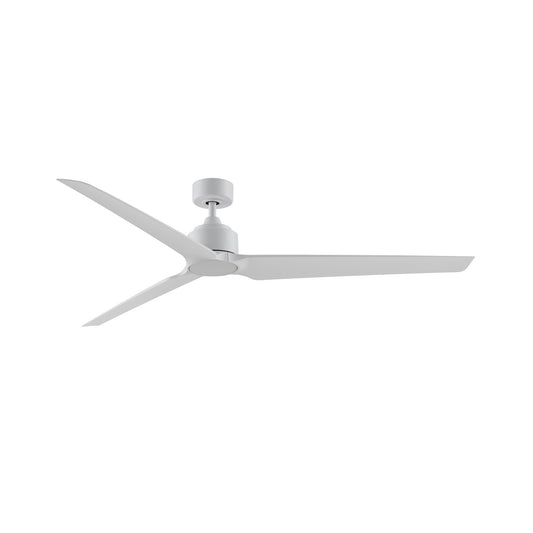 Fanimation TriAire Custom 72in Ceiling Fan | Modern Matte White and Matte White Composite Blades | Covered Patio & Living | Model FPD8515MWW-72MWW