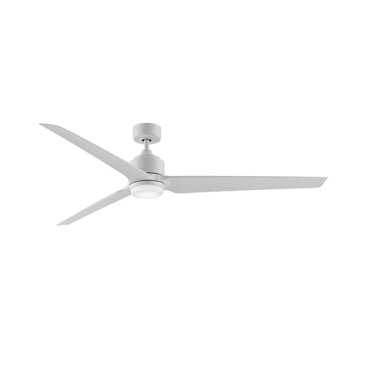 Fanimation TriAire Custom 72in 1-Light Ceiling Fan | Modern Matte White and Opal Frosted Glass | Covered Patio & Porch | Model FPD8515MWW-72MWW-LK