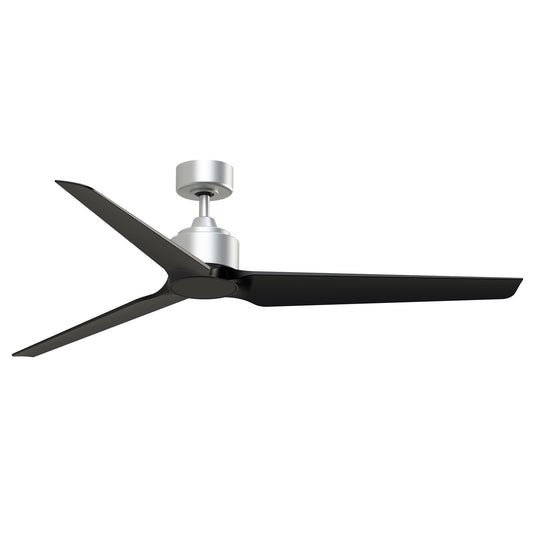 Fanimation TriAire Custom 64in 3-Blade Smart Ceiling Fan | Silver and Black Composite | Patio & Covered Porch | Model FPD8515SLW-64BLW