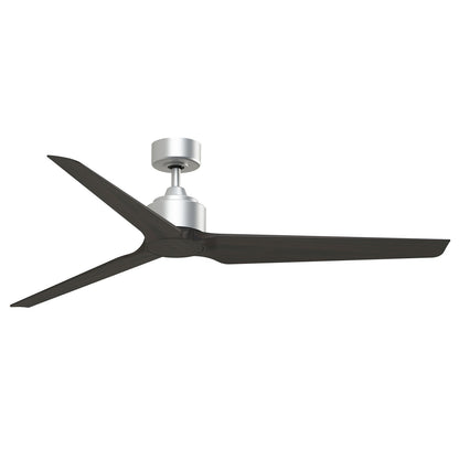 Fanimation TriAire Custom 64in 3-Blade Smart Ceiling Fan | Silver and Dark Walnut Composite | Patio & Covered Porch | Model FPD8515SLW-64DWAW