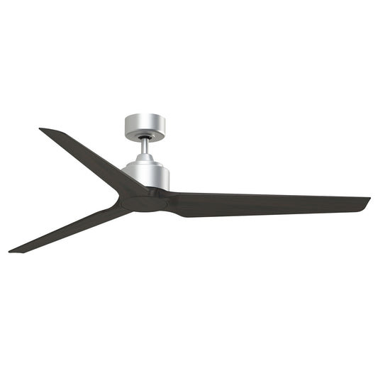Fanimation TriAire Custom 64in 3-Blade Smart Ceiling Fan | Silver and Dark Walnut Composite | Patio & Covered Porch | Model FPD8515SLW-64DWAW