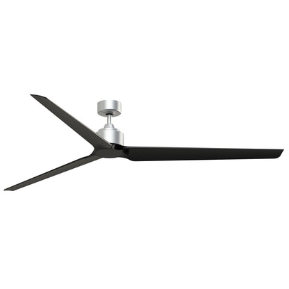 Fanimation TriAire Custom 84in 3-Blade Smart Ceiling Fan | Silver and Black Composite | Patios & Great Rooms | Model FPD8515SLW-84BLW