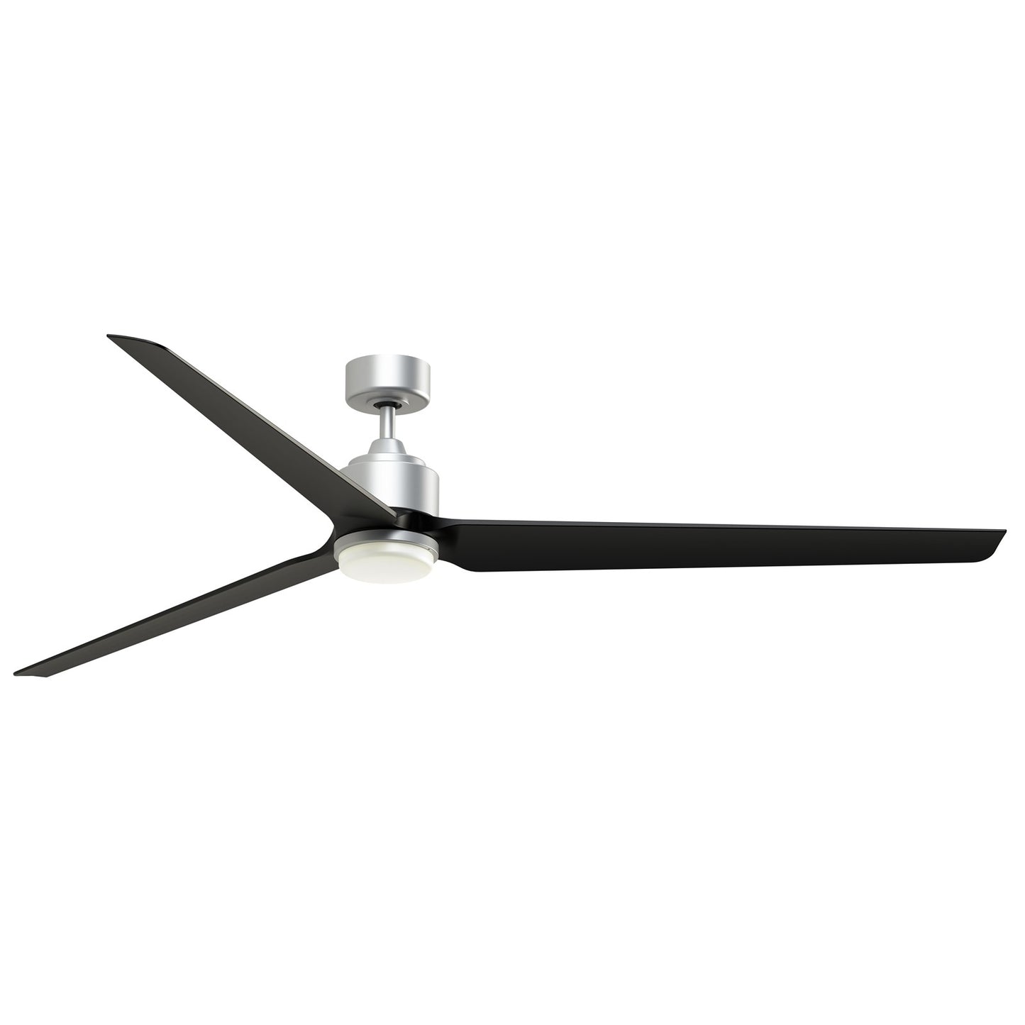Fanimation TriAire Custom 84in 3-Blade Smart Ceiling Fan with LED Light | Silver and Black Composite | Patios & Great | Model FPD8515SLW-84BLW-LK