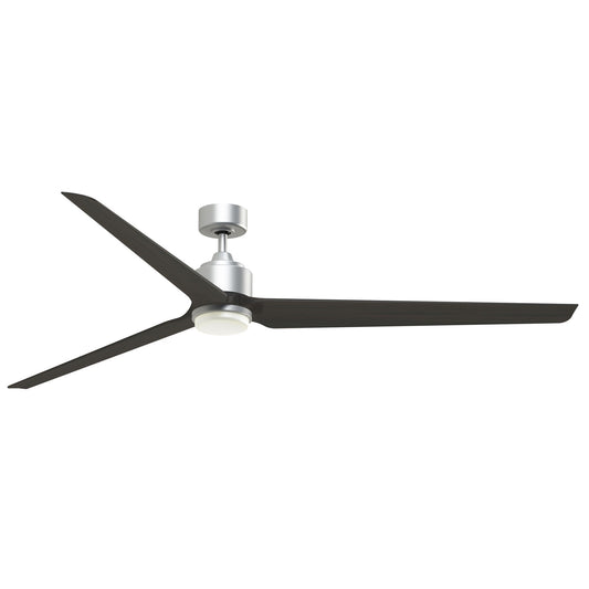 Fanimation TriAire Custom 84in 3-Blade Smart Ceiling Fan with LED Light | Silver and Dark Walnut Composite | Patios | Model FPD8515SLW-84DWAW-LK