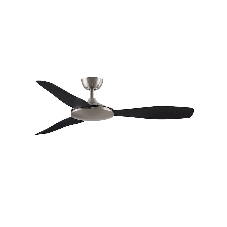 Fanimation GlideAire 52in 3-Blade Ceiling Fan | Brushed Nickel Composite | Covered Patio & Bedroom | 52 x 52 x 10 in | Model FPD8520BNBN