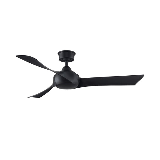 Fanimation Wrap Custom 52in Smart Ceiling Fan | Black and Black Blades | Covered Patio & Bedroom | 52 x 52 x 12.46 in | Model FPD8530BL-52BL
