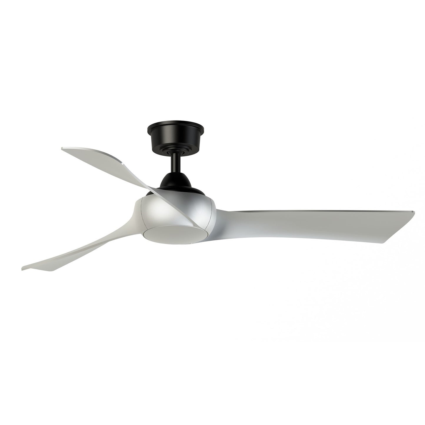 Fanimation Wrap Custom 52in Smart Ceiling Fan | Black and Brushed Nickel Composite Blades | Covered Patio & Bedroom | Model FPD8530BL-52BN