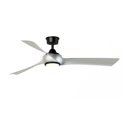 Fanimation Wrap Custom 60in 3-Blade Smart Ceiling Fan with LED Light | Modern Black and Brushed Nickel Composite Blades | Model FPD8530BL-60BN-LK