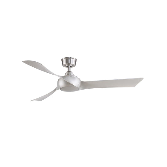 Fanimation Wrap Custom 56in 3-Blade Ceiling Fan | Brushed Nickel and Brushed Nickel Composite | Covered Patio & Bedroom | Model FPD8530BN-56BN