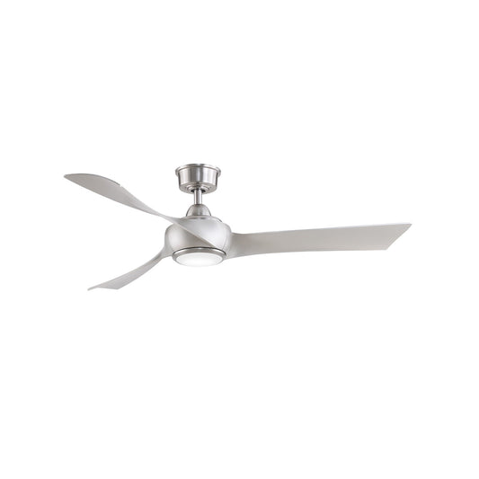 Fanimation Wrap Custom 56in 1-Light Ceiling Fan | Brushed Nickel and Brushed Nickel Composite with Opal Frosted Glass | Model FPD8530BN-56BN-LK