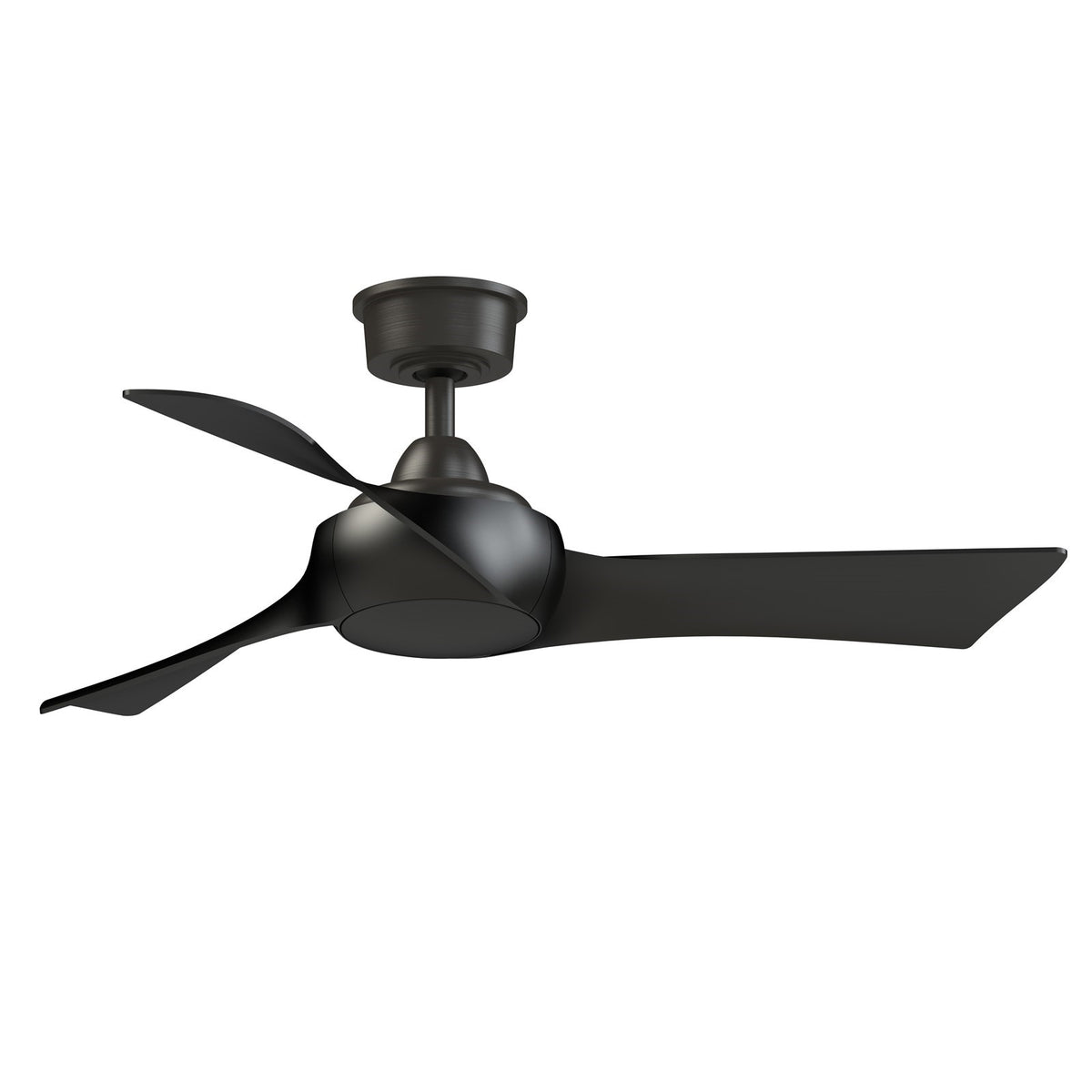 Fanimation Wrap Custom 44in 3-Blade Ceiling Fan | Dark Bronze and Black Composite | Covered Patio & Bedroom | Model FPD8530DZ-44BL