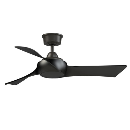 Fanimation Wrap Custom 44in 3-Blade Ceiling Fan | Dark Bronze and Black Composite | Covered Patio & Bedroom | Model FPD8530DZ-44BL