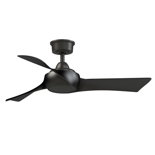 Fanimation Wrap Custom 44in 3-Blade Ceiling Fan | Dark Bronze and Black Composite | Covered Patio & Bedroom | Model FPD8530DZ-44BL