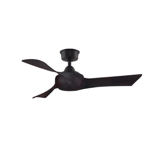 Fanimation Wrap Custom 44in 3-Blade Ceiling Fan | Dark Bronze and Dark Walnut Composite | Covered Patio & Bedroom | Model FPD8530DZ-44DWA