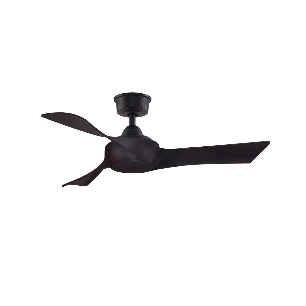 Fanimation Wrap Custom 44in 3-Blade Ceiling Fan with LED Light | Dark Bronze and Dark Walnut Composite | Covered Patio | Model FPD8530DZ-44DWA-LK