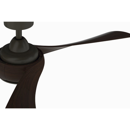 Fanimation Wrap Custom 44in 3-Blade Ceiling Fan with LED Light | Dark Bronze and Dark Walnut Composite | Covered Patio | Model FPD8530DZ-44DWA-LK