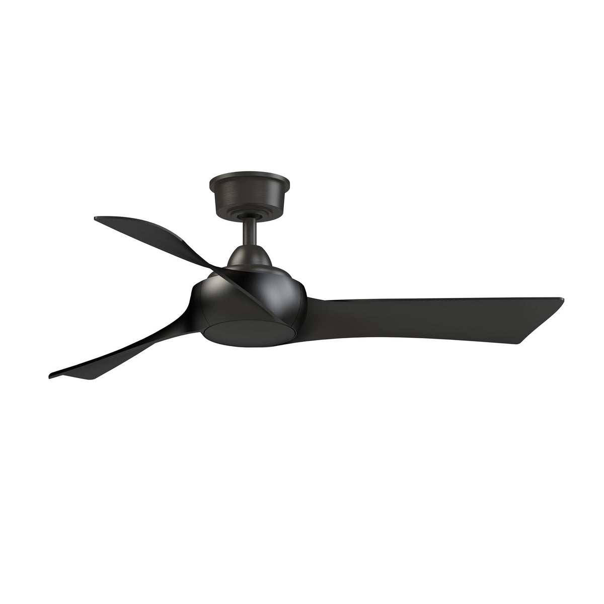 Fanimation Wrap Custom 48in Smart Ceiling Fan | Dark Bronze and Black Composite Blades | Covered Patio & Bedroom | Model FPD8530DZ-48BL