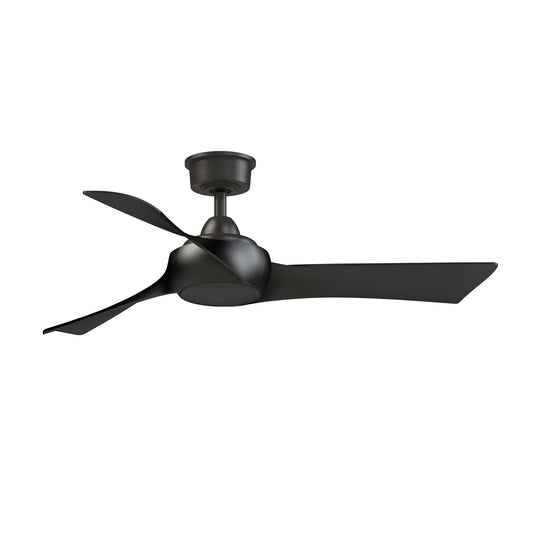 Fanimation Wrap Custom 48in Smart Ceiling Fan | Dark Bronze and Black Composite Blades | Covered Patio & Bedroom | Model FPD8530DZ-48BL