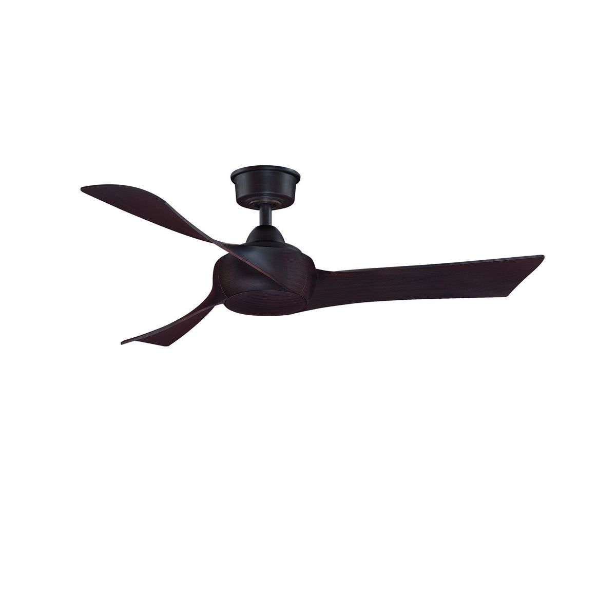 Fanimation Wrap Custom 48in Smart Ceiling Fan | Dark Bronze and Dark Walnut Composite Blades | Covered Patio & Bedroom | Model FPD8530DZ-48DWA