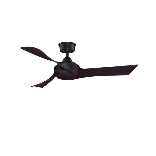 Fanimation Wrap Custom 48in Smart Ceiling Fan | Dark Bronze and Dark Walnut Composite Blades | Covered Patio & Bedroom | Model FPD8530DZ-48DWA