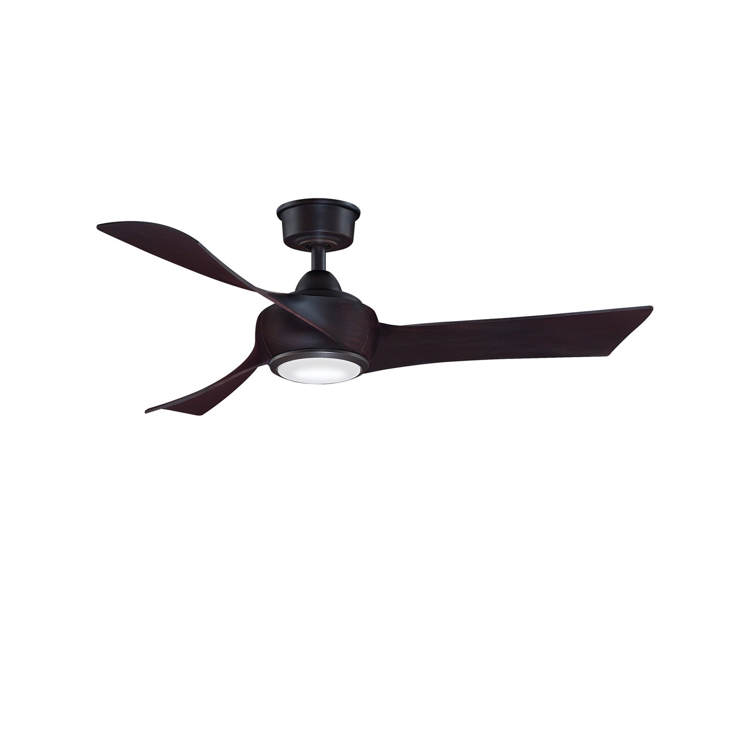 Fanimation Wrap Custom 48in Smart Ceiling Fan with LED Light | Dark Bronze and Dark Walnut Composite Blades | Covered | Model FPD8530DZ-48DWA-LK