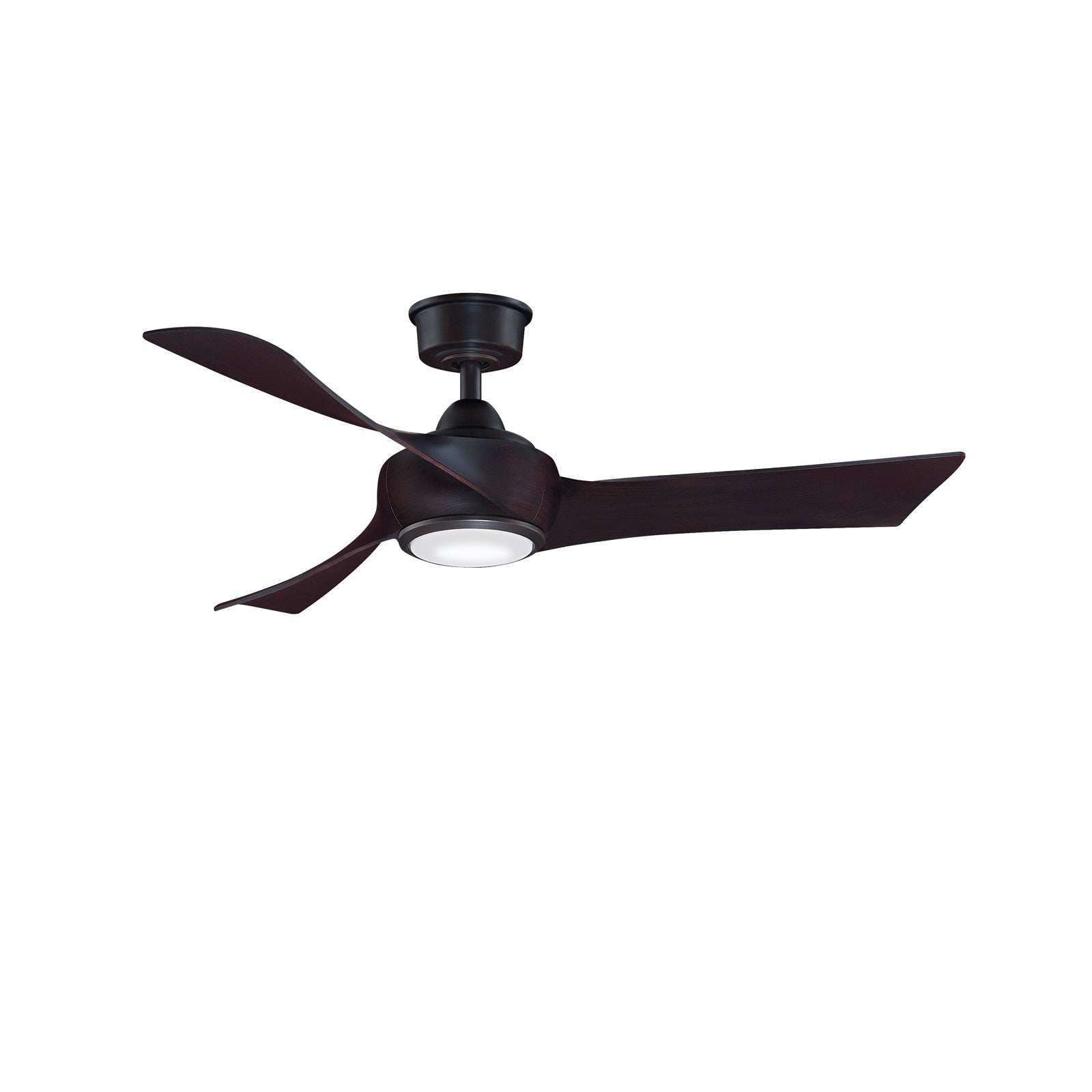 Fanimation Wrap Custom 48in Smart Ceiling Fan with LED Light | Dark Bronze and Dark Walnut Composite Blades | Covered | Model FPD8530DZ-48DWA-LK