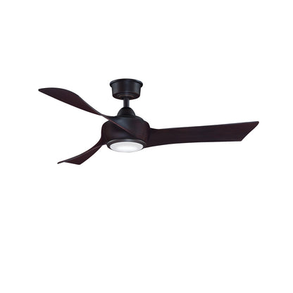 Fanimation Wrap Custom 48in Smart Ceiling Fan with LED Light | Dark Bronze and Dark Walnut Composite Blades | Covered | Model FPD8530DZ-48DWA-LK
