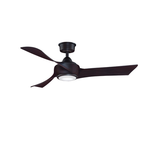 Fanimation Wrap Custom 48in Smart Ceiling Fan with LED Light | Dark Bronze and Dark Walnut Composite Blades | Covered | Model FPD8530DZ-48DWA-LK