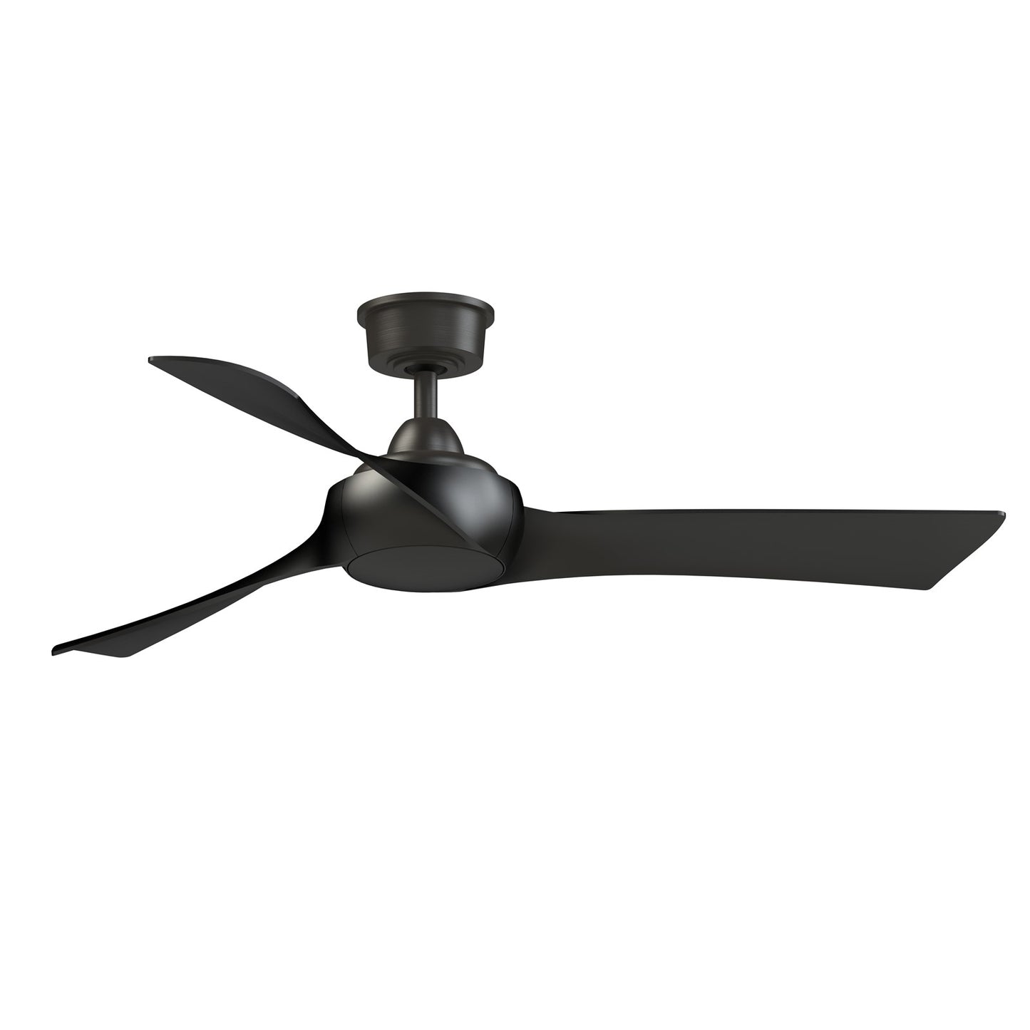 Fanimation Wrap Custom 52in 3-Blade Smart Ceiling Fan | Dark Bronze and Black Composite Blades | Covered Patio & Bedroom | Model FPD8530DZ-52BL