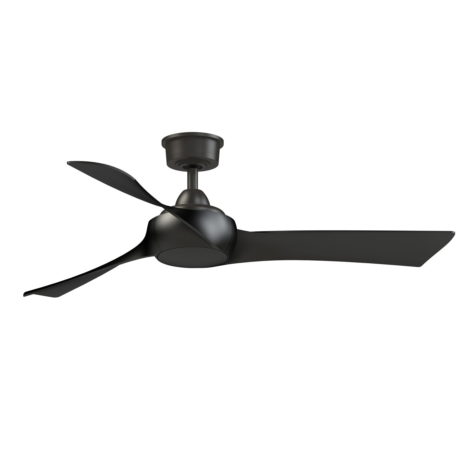 Fanimation Wrap Custom 52in 3-Blade Smart Ceiling Fan | Dark Bronze and Black Composite Blades | Covered Patio & Bedroom | Model FPD8530DZ-52BL