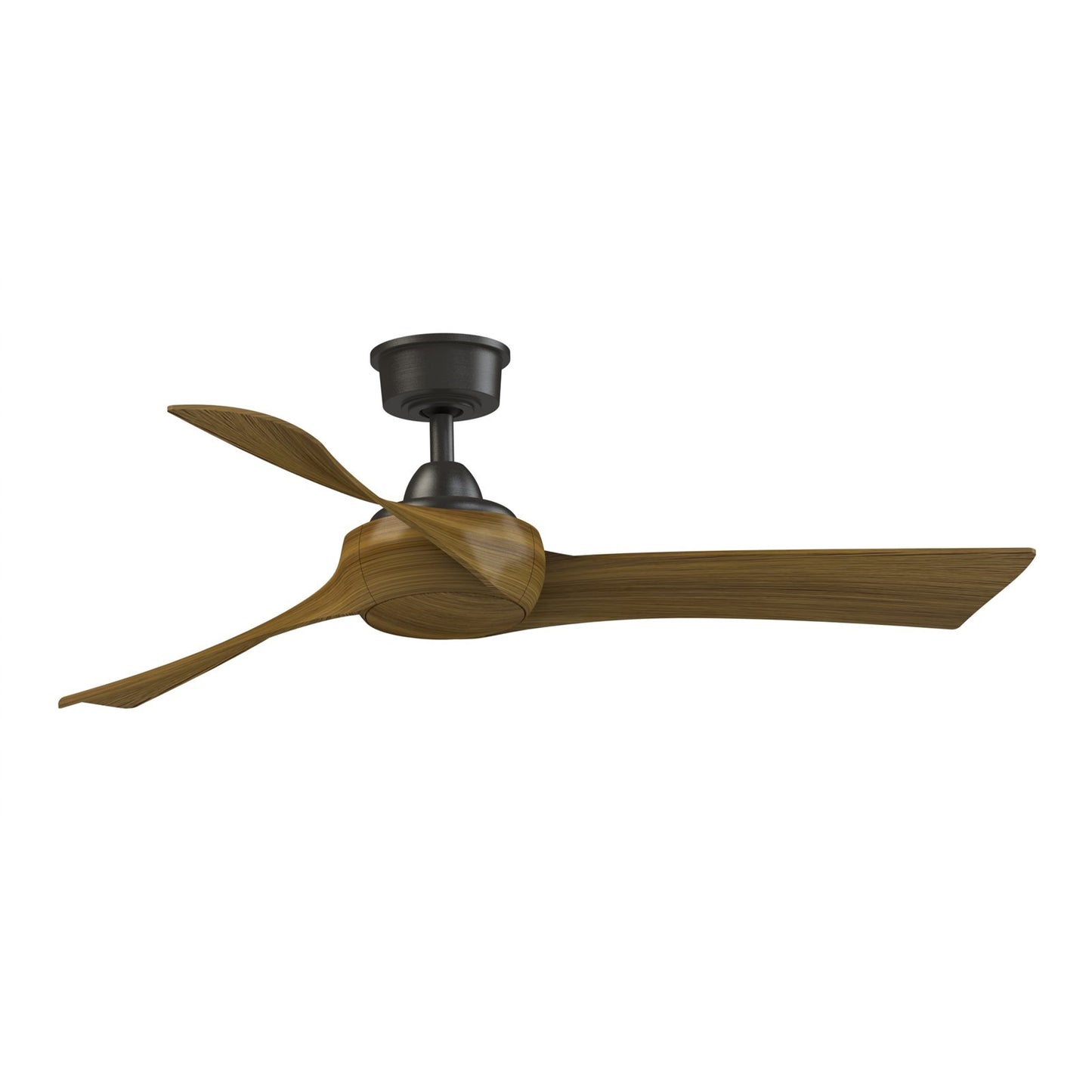 Fanimation Wrap Custom 52in 3-Blade Smart Ceiling Fan | Dark Bronze and Koa Composite Blades | Covered Patio, Porch, Sunroom | Model FPD8530DZ-52K