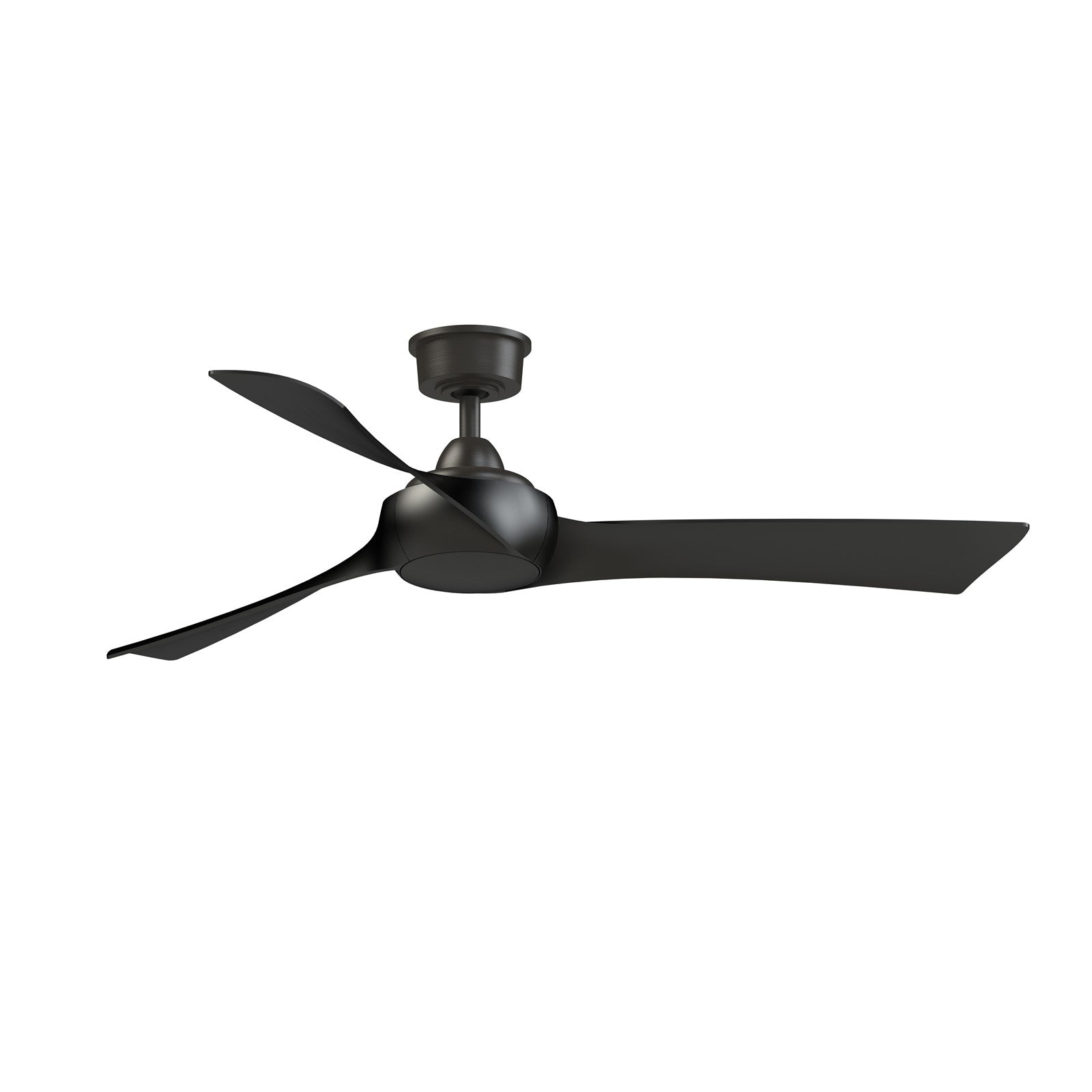 Fanimation Wrap Custom 56in 3-Blade Smart Ceiling Fan | Dark Bronze and Black Composite Blades | Covered Patio, Porch | Model FPD8530DZ-56BL