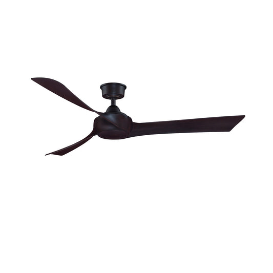 Fanimation Wrap Custom 60in 3-Blade DC Ceiling Fan | Dark Bronze and Dark Walnut Composite | Covered Patio & Bedroom | Model FPD8530DZ-60DWA
