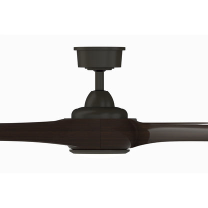 Fanimation Wrap Custom 60in 3-Blade DC Ceiling Fan with Light | Dark Bronze and Dark Walnut Composite | Covered Patio | Model FPD8530DZ-60DWA-LK