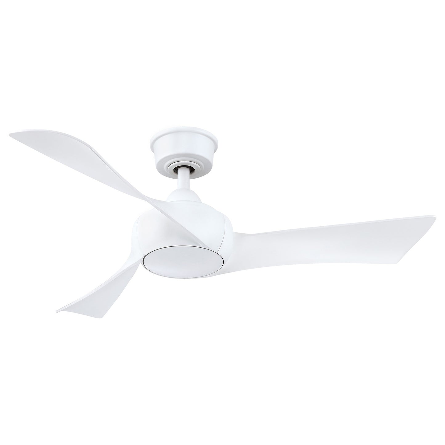 Fanimation Wrap Custom 44in 3-Blade Ceiling Fan | Matte White and Matte White Composite | Covered Patio & Bedroom | Model FPD8530MW-44MW