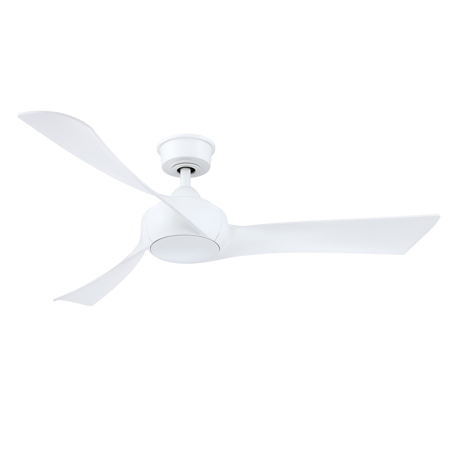 Fanimation Wrap Custom 52in Smart Ceiling Fan | Matte White and Matte White Composite Blades | Covered Patio & Bedroom | Model FPD8530MW-52MW