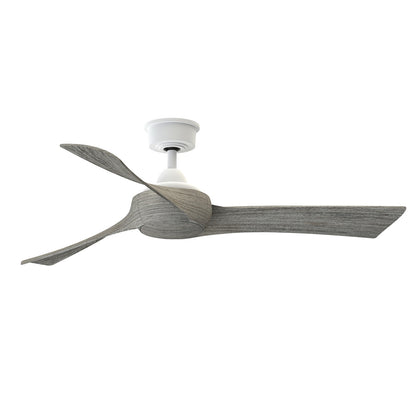 Fanimation Wrap Custom 52in Ceiling Fan | Contemporary Matte White and Weathered Wood Composite Blades | Covered Patio & Porch | Model FPD8530MW-52WE