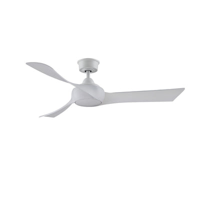 Fanimation Wrap Custom 52in Ceiling Fan | Contemporary Matte White and White Washed Composite Blades | Covered Patio & Porch | Model FPD8530MW-52WW