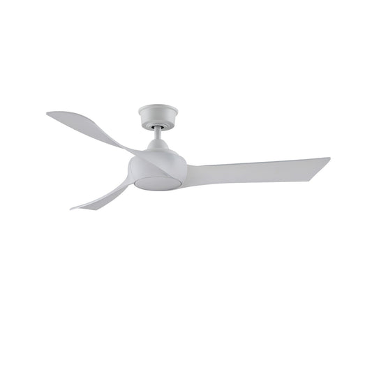 Fanimation Wrap Custom 52in Ceiling Fan | Contemporary Matte White and White Washed Composite Blades | Covered Patio & Porch | Model FPD8530MW-52WW