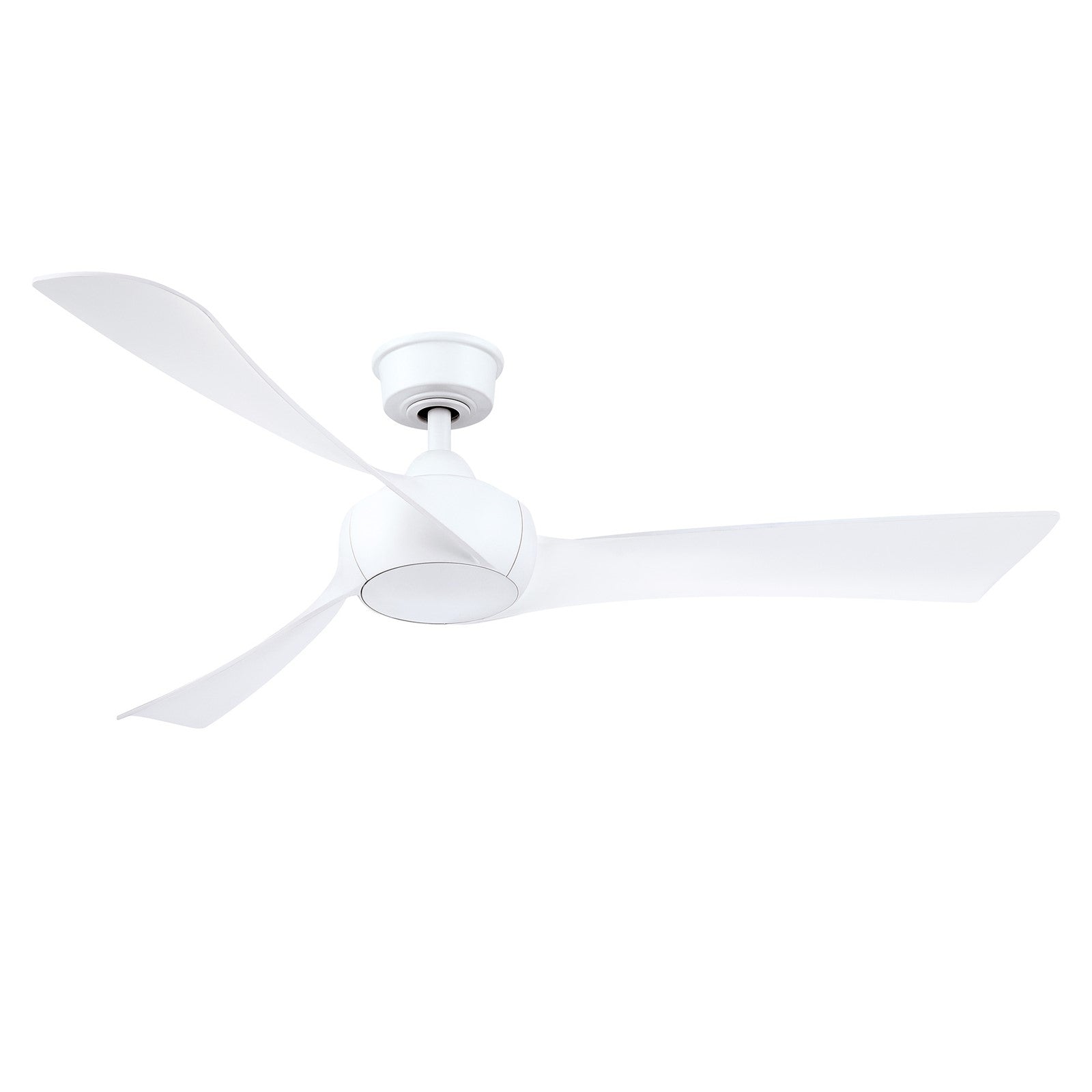Fanimation Wrap Custom 56in Ceiling Fan | Matte White and Matte White Composite Blades | Covered Patio & Bedroom | Model FPD8530MW-56MW