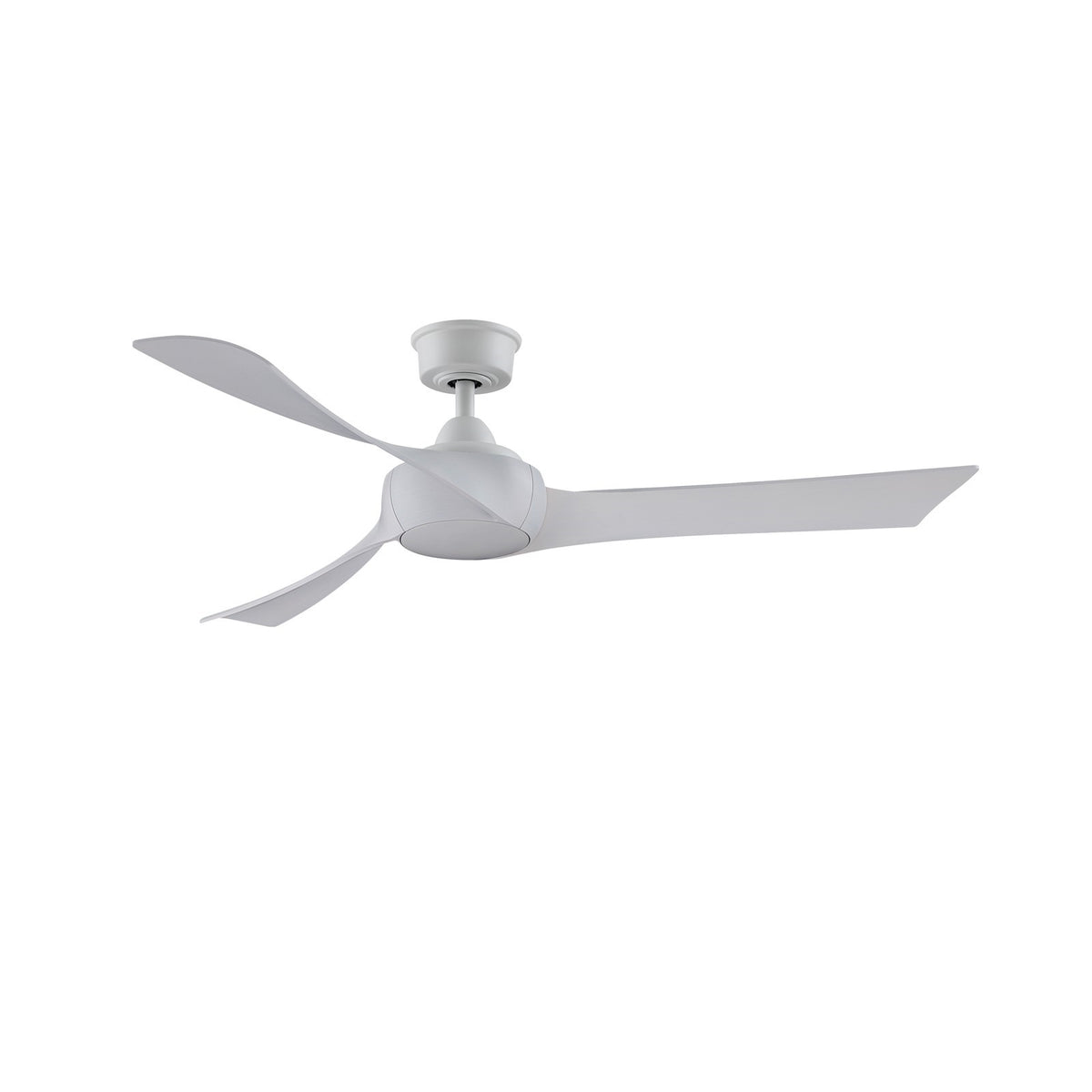 Fanimation Wrap Custom 56in 3-Blade Smart Ceiling Fan | Matte White and White Washed Composite | Covered Patio & Bedroom | Model FPD8530MW-56WW