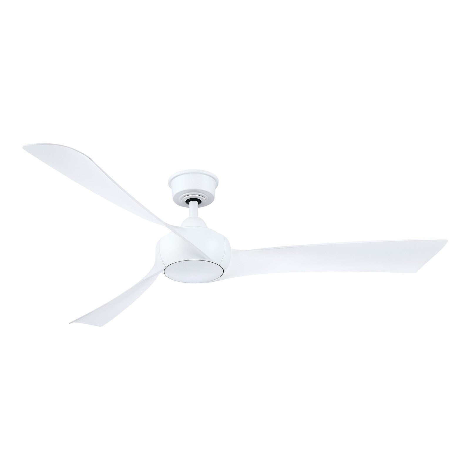 Fanimation Wrap Custom 60in Smart Ceiling Fan | Matte White and Matte White Composite Blades | Covered Patio & Living Room | Model FPD8530MW-60MW